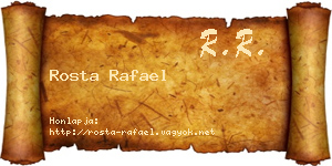 Rosta Rafael névjegykártya